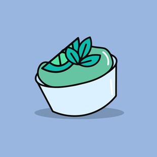 卡通风格盆栽植物插画