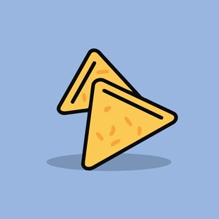 卡通风格的三角脆片