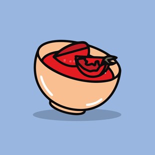 碗中盛放的红色酱料