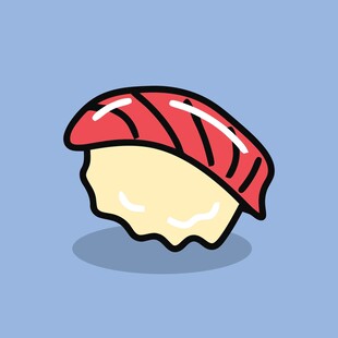 卡通风格寿司插画