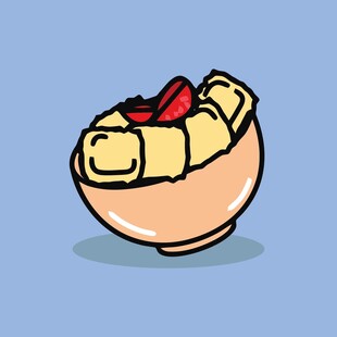 卡通风格的美味豆腐脑