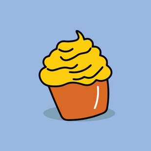 可爱卡通纸杯蛋糕