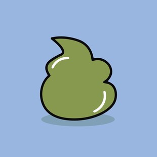 可爱卡通绿色便便形象