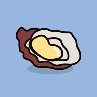 卡通风格煎蛋插画