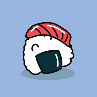 可爱卡通寿司形象插画