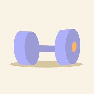 紫色哑铃插画