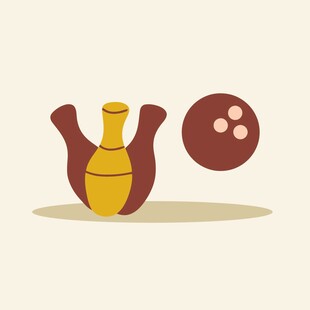 保龄球运动图标