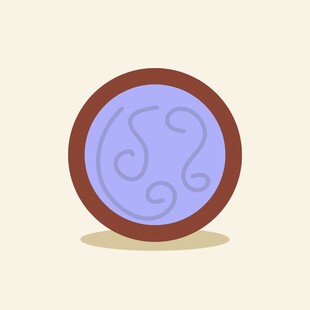 紫色星球图案圆形图标