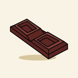 巧克力块插画