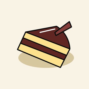 卡通风格巧克力夹心蛋糕