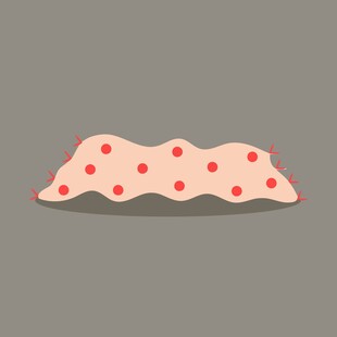 波点图案的波浪形物件