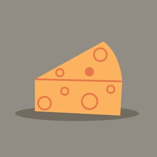卡通风格的三角形奶酪