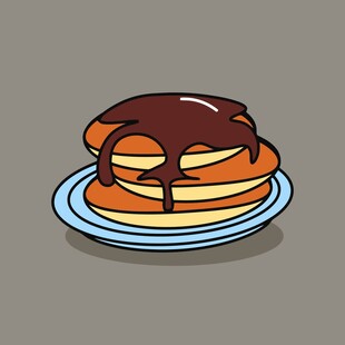 巧克力淋面的美味松饼