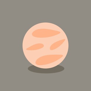 卡通风格的粉色星球