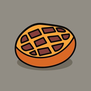 卡通华夫饼图案