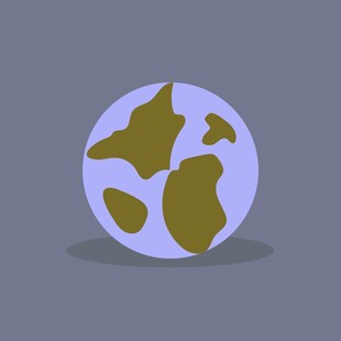 卡通风格地球图案