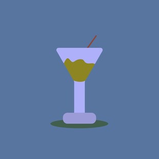 简约风鸡尾酒插画