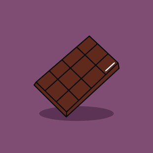卡通风格巧克力块