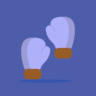 卡通风格拳击手套