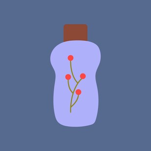 紫色花纹瓶身设计图