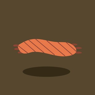 空中悬浮的烤牛排