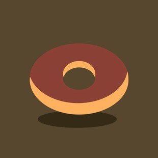 卡通风格甜甜圈插画