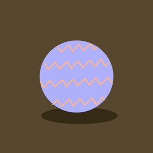 彩色波纹图案复活节彩蛋