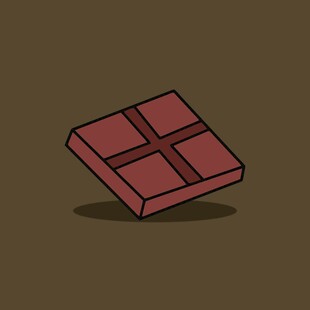 卡通风格巧克力块