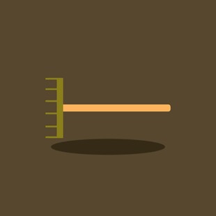 简约风格耙子图标