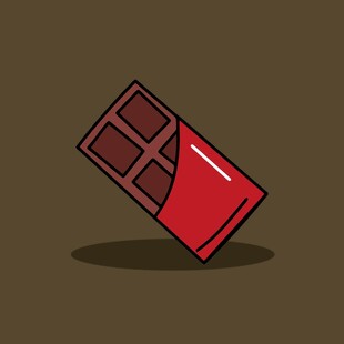 卡通风格巧克力块
