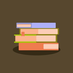 堆叠的多彩书籍