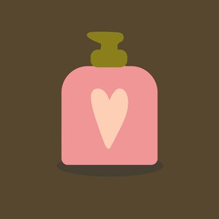粉色爱心香水瓶