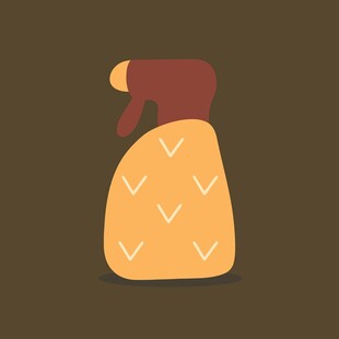 黄色喷雾瓶图标