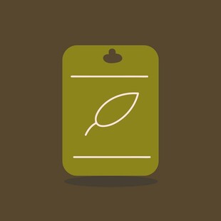 绿色叶子标签图标