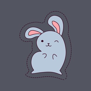 可爱卡通兔子图案