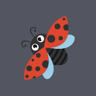 可爱斑点瓢虫卡通形象