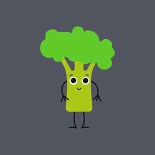 可爱西兰花卡通形象