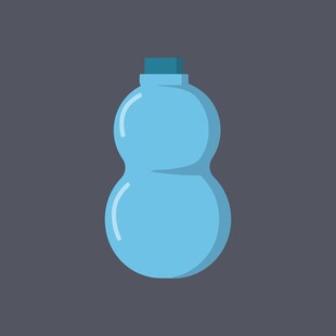 简约蓝色手提包设计图