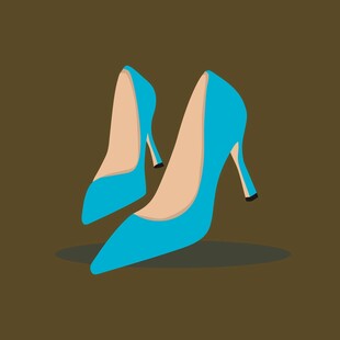 简约蓝色手提包设计图