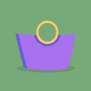 简约蓝色手提包设计图