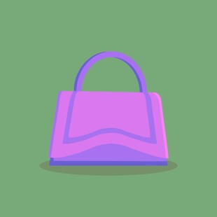 简约蓝色手提包设计图