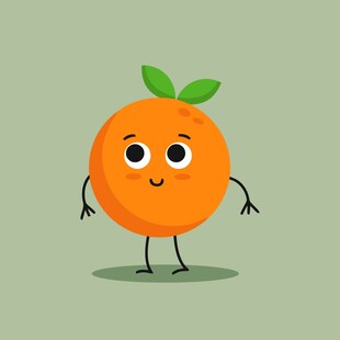 可爱橙子卡通形象