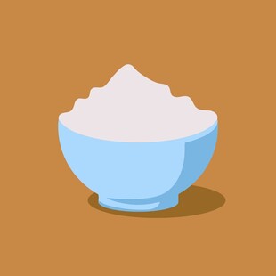 碗中的白色粉末