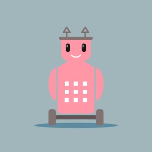 粉色可爱机器人形象