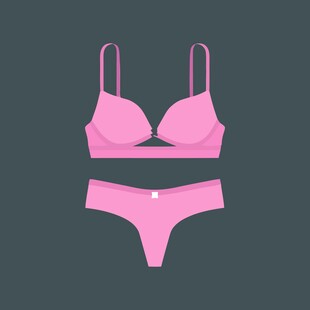 粉色女士内衣套装展示