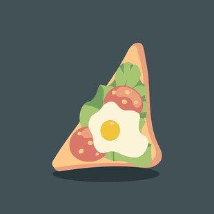 美味三角三明治插画