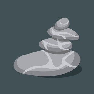 堆叠的禅意石头