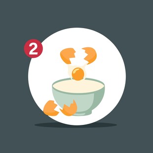 碗中螃蟹卡通插画