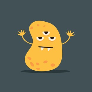 愤怒的卡通土豆形象