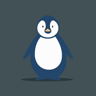 可爱企鹅卡通形象